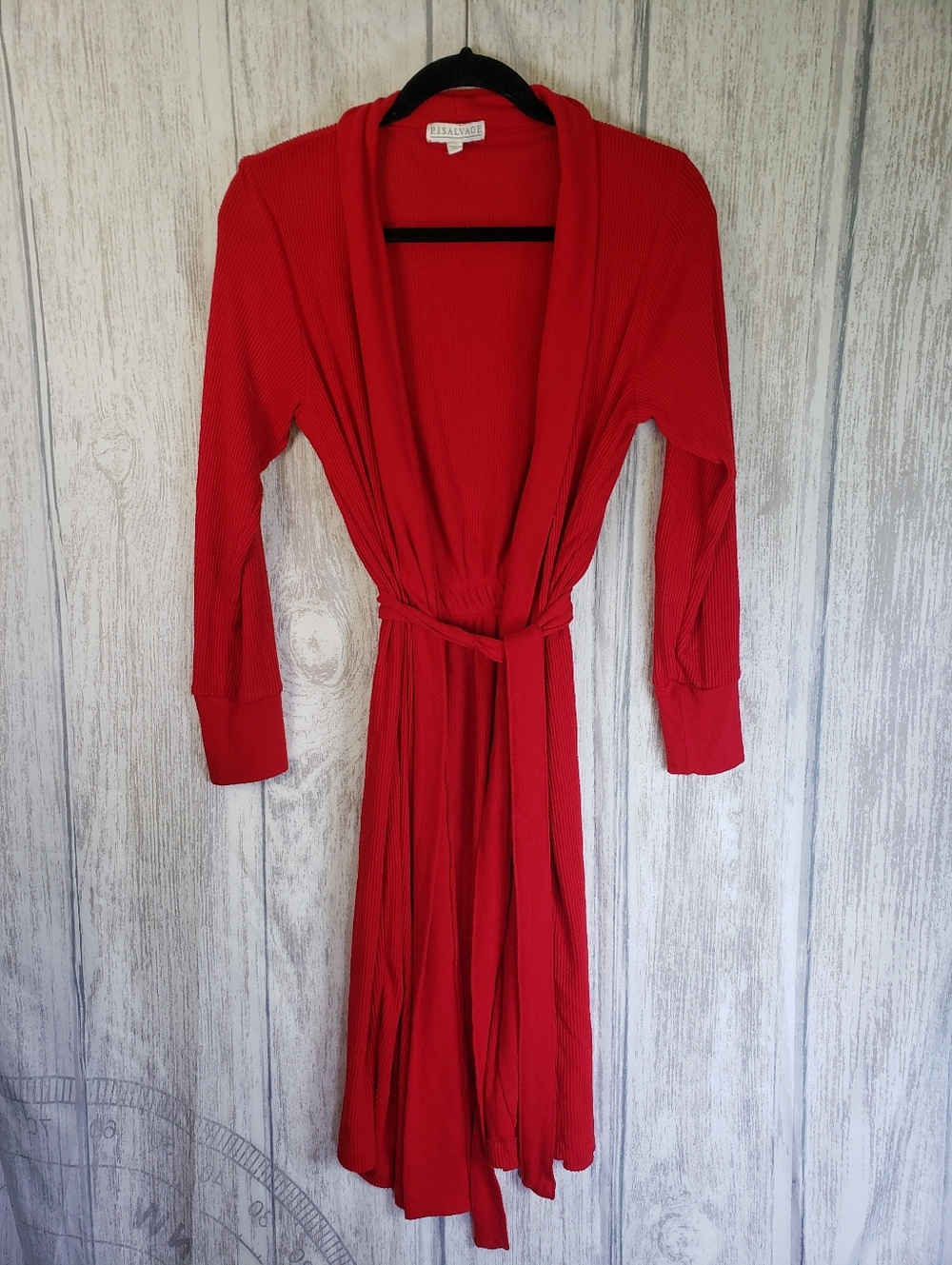 P.J. Salvage Waffle Knit Red Robe Womens Size Medium Perfect Summer Robe Medium